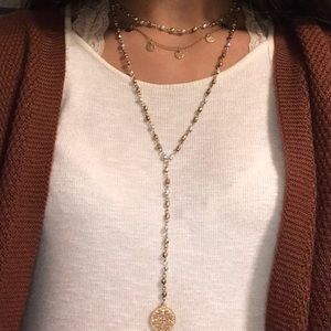 silver & gold layered necklace
